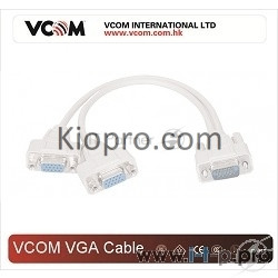 Переходник VCOM VVG6530 Кабель-разветвитель VGA 1=>2 (1x15M/2 x15F), {VGA Spliter Cable 0.3m}