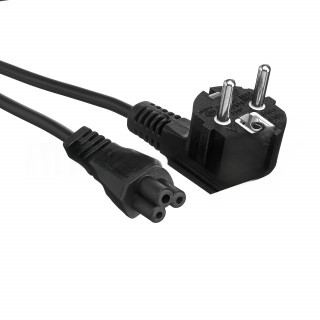Кабель питания ноутбуков ExeGate Power PC5-1,8P (Евровилка Schuko->С5) VDE-250V-3*0.5-CU, 6A, 1.8м [A-9985458]