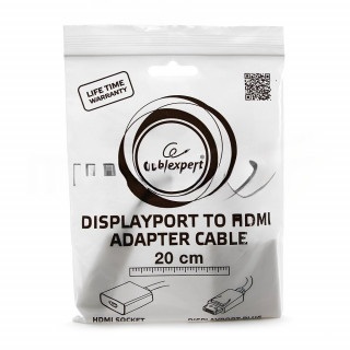 Переходник DisplayPort ->; HDMI Cablexpert A-DPM-HDMIF-002-W 20M/19F, белый, пакет (078733) [A-10393558]