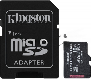 Флеш карта microSDHC 16Gb Class10 Kingston <SDCIT2/16GB> Industrial Temperature Class UHS-I с адаптером [A-10378617]