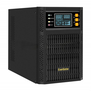 Источник бесперебойного питания On-line ExeGate PowerExpert TL-2000.LCD.AVR.3SH.USB.RS232.SNMP <2000VA/2000W, On-Line, PF=1, LCD, 3*Schuko, RS232, USB, SNMP-slot, встроенные батареи 12V 7.2Ah - 4шт, Tower, металлический корпус, Black> [A-10795137]