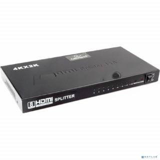 Разветвитель HDMI Cablexpert DSP-8PH4-03, HD19F/8x19F, 1 компьютер => 8 мониторов, Full-HD, 3D, 1.4v, каскадируемый [A-10136371]