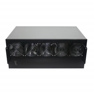 Корпус для майнинга Exegate EX270772RUS Pro 13-430 <без БП, 2*USB, 5*fan 120мм, места под: 13 видеокарт, 2 БП> [A-9800972]