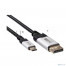 Кабель-адаптер DP A(m) <-->USB 3.1 Type-Cm,bi-direct, 8K@60Hz, 1.8m , VCOM <CU422VB-1.8> [A-10727244]