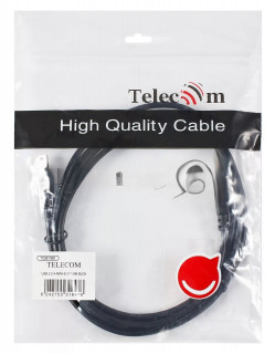 Кабель USB 2.0 A-->mini-B 5P (1.8 м) черный, Telecom<TC6911BK-1.8M> [A-9633246]