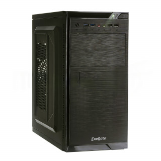 Компьютерный корпус Minitower Exegate EX272748RUS QA-412U Black, mATX, <XP600, Black, 120mm>, 2*USB+2*USB3.0, Audio [A-9812969]