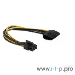 Разветвитель питания Cablexpert CC-PSU-SATA, SATA->PCI-Express 6pin, для подключения в/к PCI-Е (6pin) к б/п ATX [A-9669755]