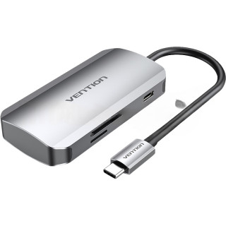 Мультифункциональный хаб Vention USB-C > USB 3.0x3/SD/TF/PD [A-10498800]