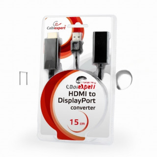 Конвертер HDMI->DisplayPort, Cablexpert DSC-HDMI-DP, HD19M+USBxHD20F, черный [A-9885263]