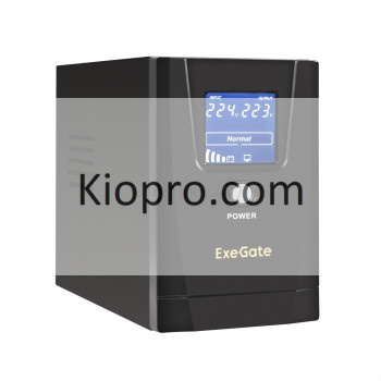 ИБП ExeGate Power Smart ULB-500.LCD.AVR.2SH <500VA/300W, LCD, AVR, 2*Schuko, металлический корпус, Black>