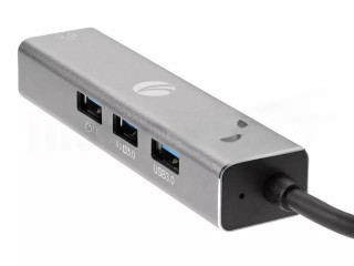 Переходник USB 3.0 -->RJ-45 1000Mbps+3 USB3.0, Aluminum Shell, 0.2м VCOM <DH312A> [A-10381940]