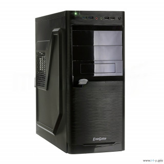 Компьютерный корпус Miditower ExeGate XP-330U EX272731RUS  MiditowerXP-330U Black, ATX, <без БП>, 2*USB+2*USB3.0, Audio [A-9814136]