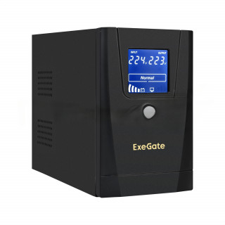 Источник бесперебойного питания ExeGate SpecialPro Smart LLB-900.LCD.AVR.1SH.2C13.RJ.USB <900VA/500W, LCD, AVR, 1*Schuko+2*C13, RJ45/11,USB, металлический корпус, Black> [A-10570267]