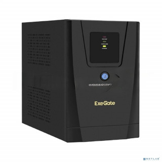 Источник бесперебойного питания ExeGate SpecialPro UNB-1200.LED.AVR.2SH.3C13 <1200VA/750W, LED, AVR, 2*Schuko+3*C13, съемн.кабель, металлический корпус, Black> [A-10570271]