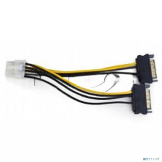 Разветвитель питания Cablexpert CC-PSU-83, 2xSATA->PCI-Express 8pin, для подключения в/к PCI-Е (8pin) к б/п ATX [A-9675615]