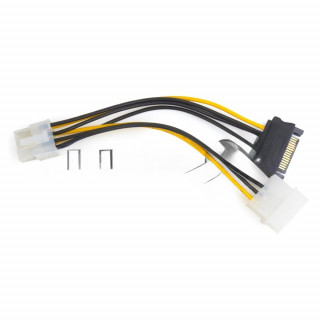 Разветвитель питания Cablexpert CC-PSU-82, Molex+SATA->PCI-Express 8pin, для подключения в/к PCI-Е (8pin) к б/п ATX [A-9675618]