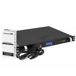 Источник бесперебойного питания ExeGate 1U ServerRM UNL-1000.LCD.AVR.6C13.RJ.USB.1U <1000VA/600W, LCD, AVR, 6*C13, RJ, USB, 1U, установка в стойку, Black> [A-10859988]