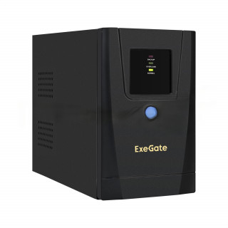 Источник бесперебойного питания ExeGate SpecialPro UNB-900.LED.AVR.1SH.2C13 <900VA/500W, LED, AVR,1*Schuko+2*C13, металлический корпус, Black> [A-10570293]