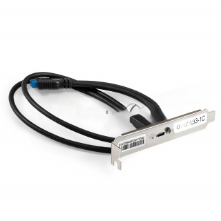 Планка портов в корпус Type-C ExeGate BrctUSB3-1C (USB 3.2 Gen1 20pin (IDC 20pin F) --> USB 3.2 Gen1 Type-Cf, кабель 30см) [A-10900293]