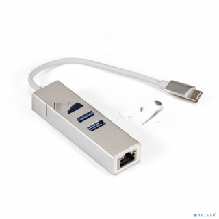 Кабель-адаптер ExeGate EXE-77C-45 (USB3.0 Type C --> 3xUSB3.0 + 1xRJ45 UTP 1000Mbps RLT8153) [A-10636204]