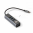 Хаб USB (концентратор) ExeGate DUB-4TC (кабель-адаптер USB Type C --> 4xUSB3.0, Plug&Play, серебристый) [A-10637617]