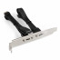 Планка портов в корпус 2xType-C SuperSpeed+ ExeGate BrctUSB32E-2C (USB3.2 Gen2 2xType-E 20Pin Male --> 2xType-C USB 3.2 Gen 2, SuperSpeed+ скорость до 10 Гбит/с, кабель 30см) [A-10900297]