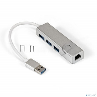 Кабель-адаптер ExeGate EXE-77U3T-45 (USB3.0 --> 3xUSB3.0 + 1xRJ45 UTP 1000Mbps RLT8153) [A-10636205]