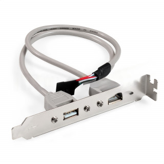 Планка портов в корпус 2xUSB2.0 ExeGate BrctUSB2-2A (USB 2.0 9pin (IDC 9pin F) --> 2x USB 2.0 Af, кабель 20см) [A-10900299]