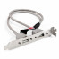 Планка портов в корпус 2xUSB2.0 ExeGate BrctUSB2-2A (USB 2.0 9pin (IDC 9pin F) --> 2x USB 2.0 Af, кабель 20см) [A-10900299]