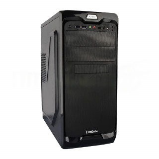Компьютерный корпус Miditower Exegate UN-604 Black, ATX, <UN500, 120mm> 2*USB+2*USB3.0, Audio [A-9744986]