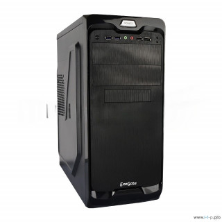 Компьютерный корпус Miditower Exegate UN-604 Black, ATX, <UN400, 120mm> 2*USB+2*USB3.0, Audio [A-9744988]