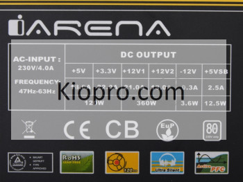 Блок питания Chieftec 450W OEM GPA-450S8 {ATX-12V V.2.3 PSU with 12 cm fan, Active PFC, ficiency >80% 230V only}