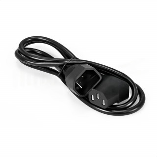 Кабель питания ExeGate Power EC-1P (C13 угловой->C14, VDE-250V-3*0.5mm2, медь, черный, 6A, 1м) [A-10861835]