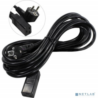 Кабель питания ExeGate Power PC19-5P (Евровилка Schuko->С19) VDE-250V-3*1.5-CU, черный, 16А, 5м [A-9985439]