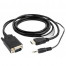 Кабель HDMI->VGA Cablexpert A-HDMI-VGA-03-5M, 19M/15M + 3.5Jack, медь, позол.разъемы, 5м, черный, пакет [A-9736305]